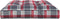 vidaXL - Palletkussen - 120x80x12 - cm - stof - ruitpatroon - rood