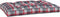 vidaXL - Palletkussen - 120x80x12 - cm - stof - ruitpatroon - rood