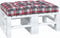 vidaXL - Palletkussen - 120x80x12 - cm - stof - ruitpatroon - rood