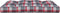 vidaXL - Palletkussen - 120x80x12 - cm - stof - ruitpatroon - rood