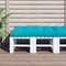 vidaXL - Palletkussen - 120x80x12 - cm - stof - turquoise