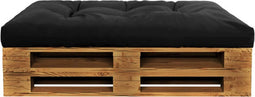 vidaXL - Palletkussen - 120x80x12 - cm - stof - zwart