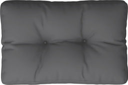vidaXL - Palletkussen - 50x40x12 - cm - stof - antracietkleurig