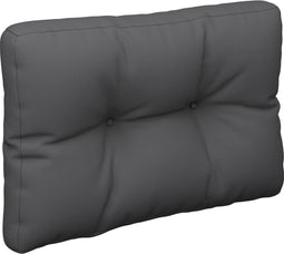 vidaXL - Palletkussen - 50x40x12 - cm - stof - antracietkleurig