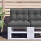 vidaXL - Palletkussen - 50x40x12 - cm - stof - antracietkleurig