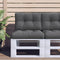 vidaXL - Palletkussen - 50x40x12 - cm - stof - antracietkleurig