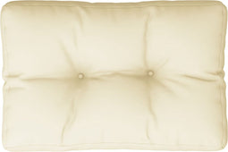 vidaXL - Palletkussen - 50x40x12 - cm - stof - crèmekleurig