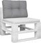 vidaXL - Palletkussen - 50x40x12 - cm - stof - grijs
