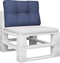 vidaXL - Palletkussen - 50x40x12 - cm - stof - marineblauw