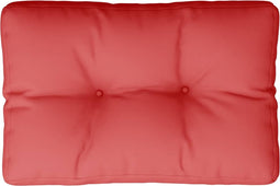 vidaXL - Palletkussen - 50x40x12 - cm - stof - rood