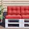 vidaXL - Palletkussen - 50x40x12 - cm - stof - rood