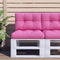vidaXL - Palletkussen - 50x40x12 - cm - stof - roze