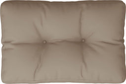 vidaXL - Palletkussen - 50x40x12 - cm - stof - taupe