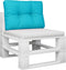vidaXL - Palletkussen - 50x40x12 - cm - stof - turquoise