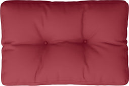 vidaXL - Palletkussen - 50x40x12 - cm - stof - wijnrood