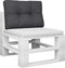 vidaXL - Palletkussen - 50x40x12 - cm - stof - zwart