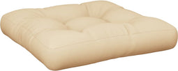 vidaXL - Palletkussen - 50x50x12 - cm - stof - beige