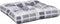 vidaXL - Palletkussen - 58x58x10 - cm - ruitpatroon - stof - grijs