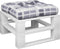 vidaXL - Palletkussen - 58x58x10 - cm - ruitpatroon - stof - grijs