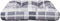 vidaXL - Palletkussen - 58x58x10 - cm - ruitpatroon - stof - grijs