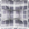 vidaXL - Palletkussen - 58x58x10 - cm - ruitpatroon - stof - grijs