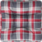 vidaXL - Palletkussen - 58x58x10 - cm - ruitpatroon - stof - rood