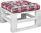 vidaXL - Palletkussen - 58x58x10 - cm - ruitpatroon - stof - rood