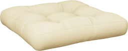 vidaXL - Palletkussen - 58x58x10 - cm - stof - crèmekleurig