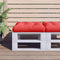 vidaXL - Palletkussen - 58x58x10 - cm - stof - rood