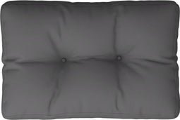 vidaXL - Palletkussen - 60x40x12 - cm - stof - antracietkleurig