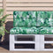 vidaXL - Palletkussen - 60x40x12 - cm - stof - bladpatroon