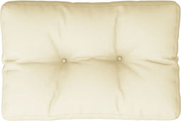 vidaXL - Palletkussen - 60x40x12 - cm - stof - crèmekleurig