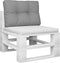 vidaXL - Palletkussen - 60x40x12 - cm - stof - grijs