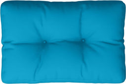 vidaXL - Palletkussen - 60x40x12 - cm - stof - lichtblauw