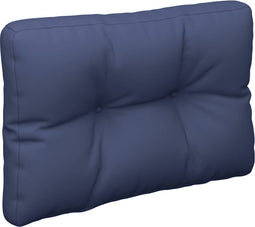 vidaXL - Palletkussen - 60x40x12 - cm - stof - marineblauw