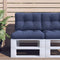 vidaXL - Palletkussen - 60x40x12 - cm - stof - marineblauw