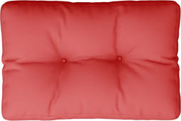 vidaXL - Palletkussen - 60x40x12 - cm - stof - rood