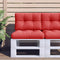 vidaXL - Palletkussen - 60x40x12 - cm - stof - rood