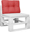 vidaXL - Palletkussen - 60x40x12 - cm - stof - rood
