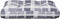 vidaXL - Palletkussen - 60x40x12 - cm - stof - ruitpatroon - grijs