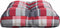 vidaXL - Palletkussen - 60x40x12 - cm - stof - ruitpatroon - rood