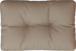 vidaXL - Palletkussen - 60x40x12 - cm - stof - taupe