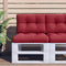 vidaXL - Palletkussen - 60x40x12 - cm - stof - wijnrood