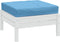 vidaXL - Palletkussen - 60x60x10 - cm - stof - gemêleerd - blauw