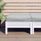 vidaXL - Palletkussen - 60x60x10 - cm - stof - gemêleerd - lichtgrijs