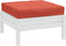 vidaXL - Palletkussen - 60x60x10 - cm - stof - gemêleerd - rood