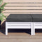vidaXL - Palletkussen - 60x60x10 - cm - stof - gemêleerd - antracietkleurig