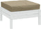 vidaXL - Palletkussen - 60x60x10 - cm - stof - gemêleerd - taupe
