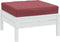 vidaXL - Palletkussen - 60x60x10 - cm - stof - gemêleerd - wijnrood