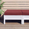 vidaXL - Palletkussen - 60x60x10 - cm - stof - gemêleerd - wijnrood
